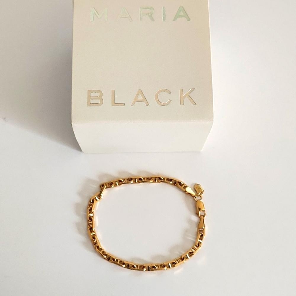 Maria Black Porto small gold plated chain bracelet